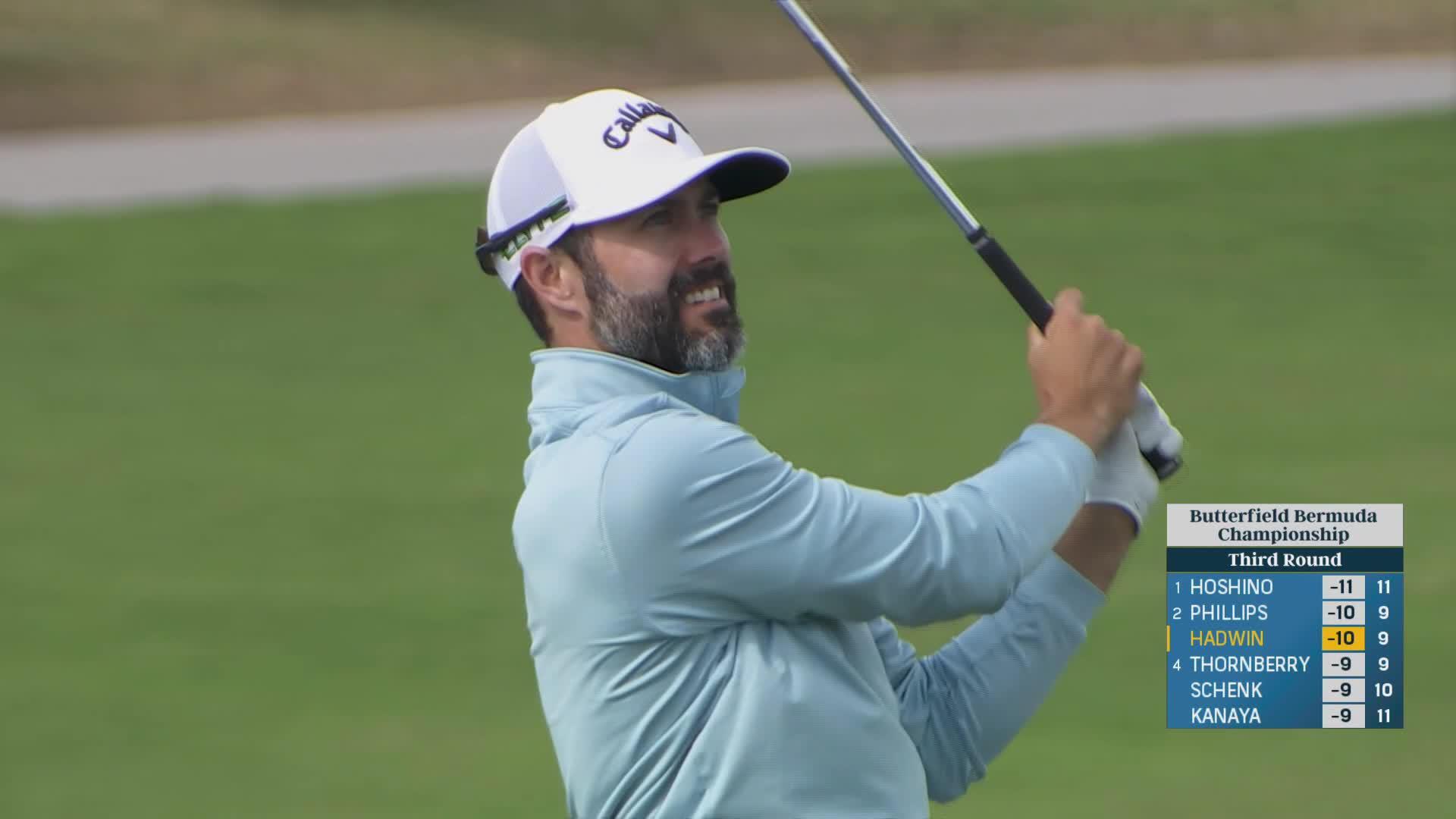 Adam Hadwin throws a dart on No. 10, makes birdie at Butterfield Bermuda