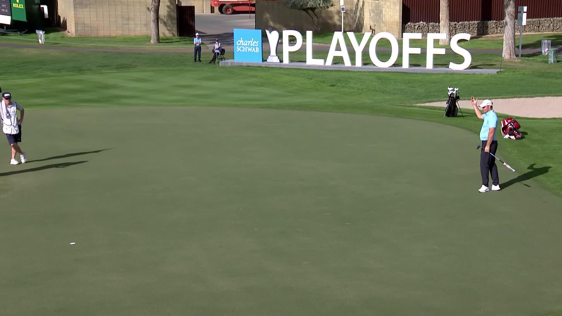 Padraig Harrington makes birdie putt on No. 15 at Charles Schwab Cup Championship