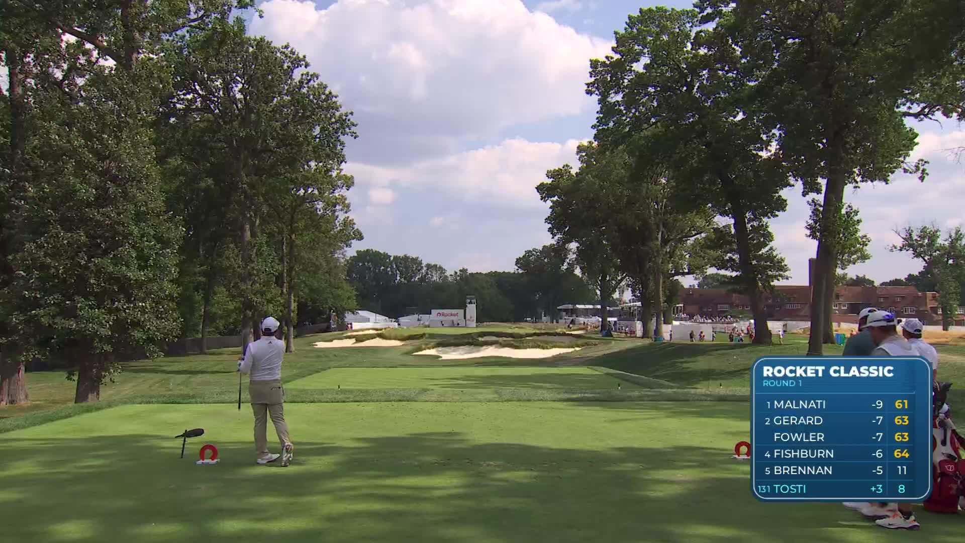Alejandro Tosti sinks 35-foot birdie putt on No. 9 at Rocket Classic