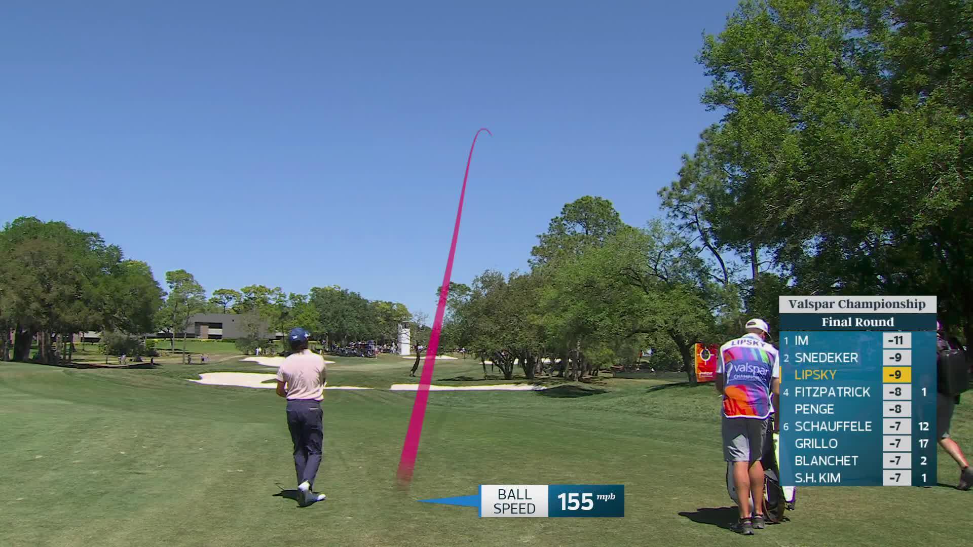 David Lipsky hits 257-yard approach to 28 feet, sets up birdie at Valspar
