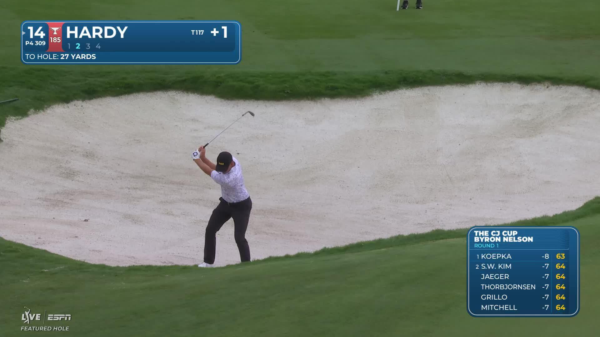 Nick Hardy makes birdie on No. 14 at THE CJ CUP
