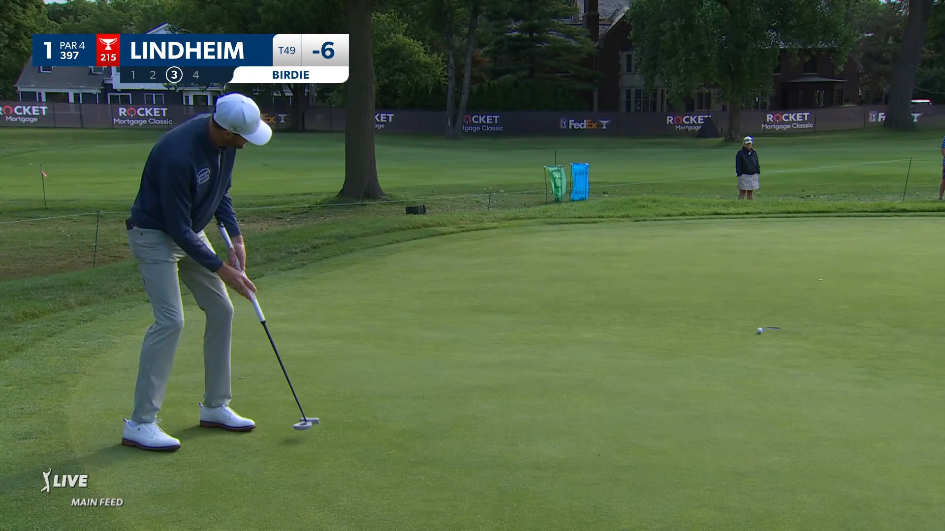 Nicholas Lindheim sends in 17-foot birdie putt at Rocket Mortgage