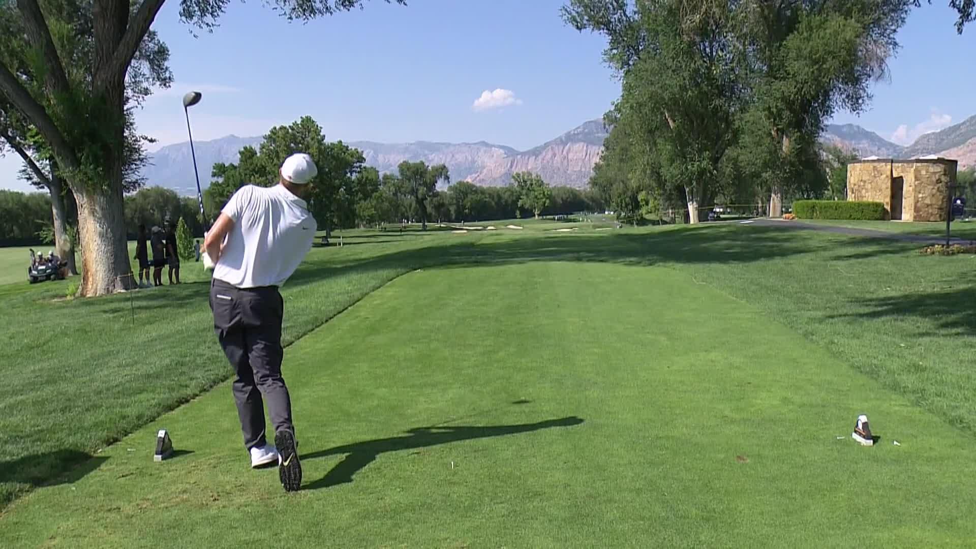 Tommy Morrison makes birdie on No. 13 at Utah Championship