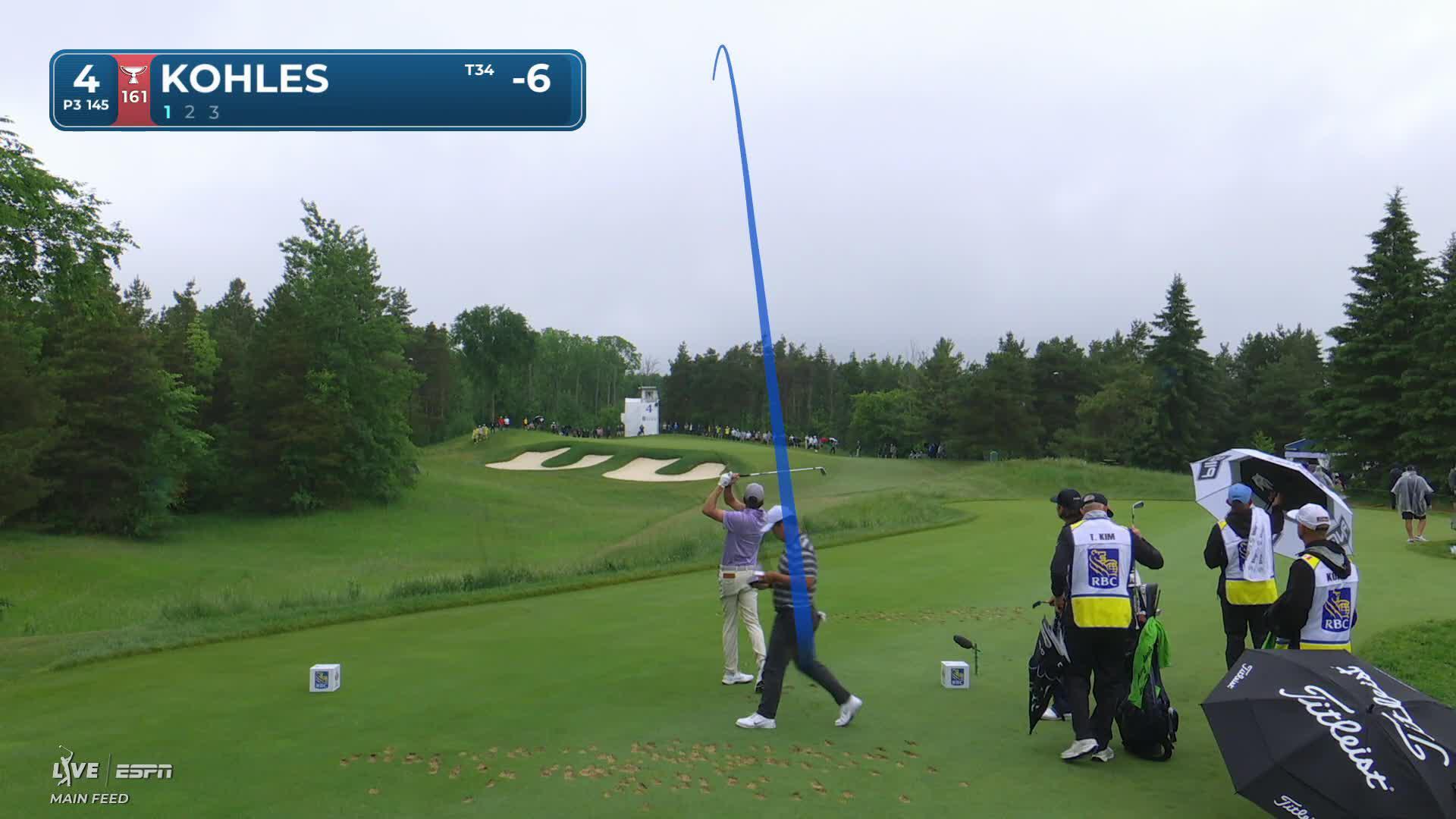 Ben Kohles hits tee shot to 7 feet, sets up birdie on No. 4 at RBC Canadian