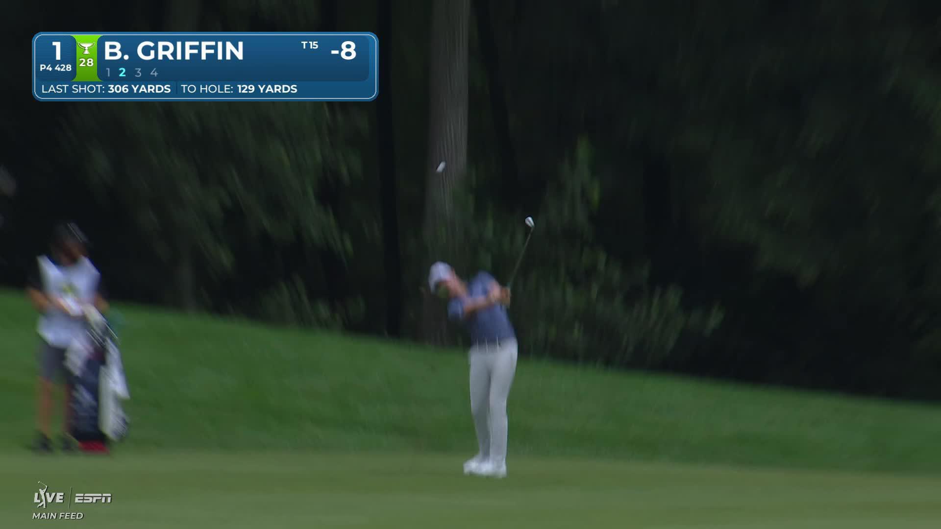 Ben Griffin gets up-and-down from 129 yards for birdie on No. 1 at John Deere