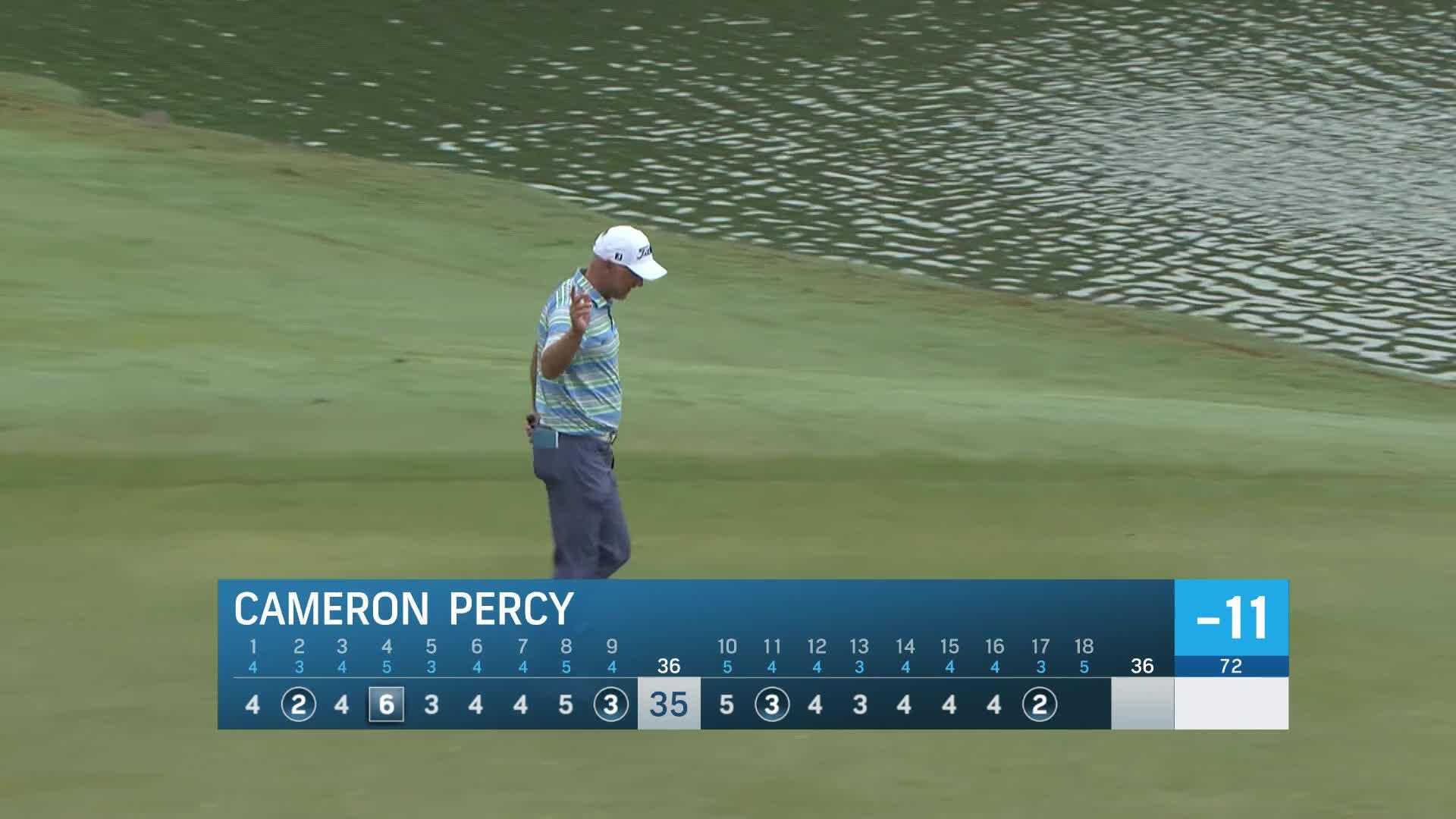 Cameron Percy makes birdie putt on No. 17 at Simmons Bank Championship