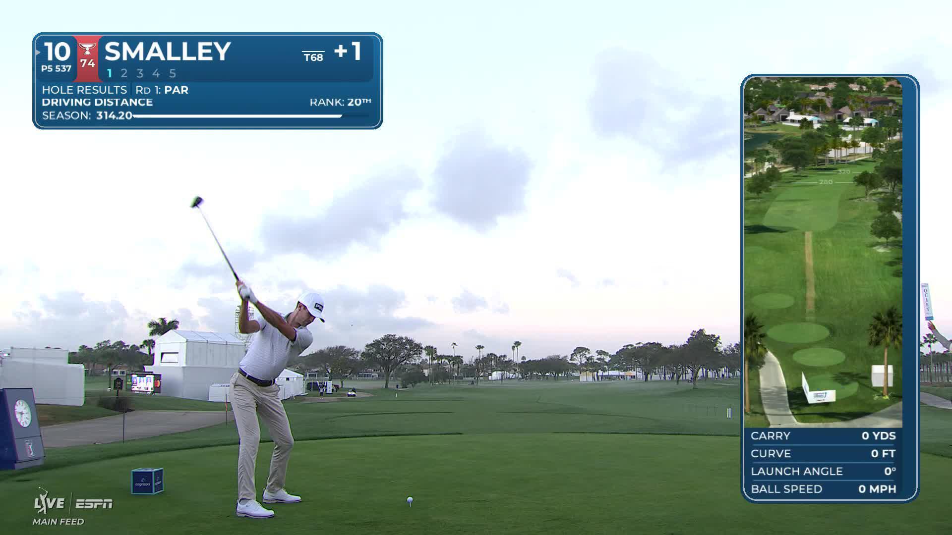 Alex Smalley holes out 43-foot eagle putt on No. 10 at Cognizant Classic