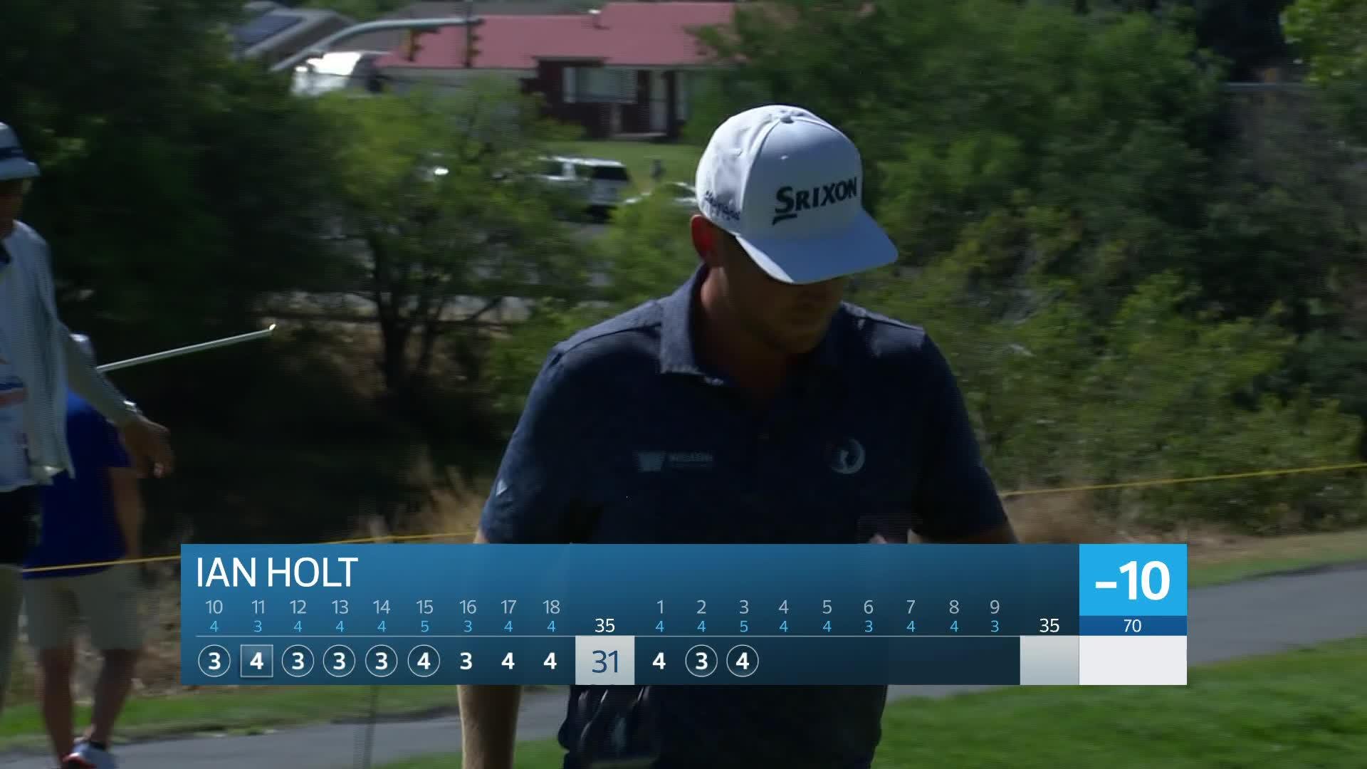 Ian Holt makes birdie on No. 3 at Utah Championship