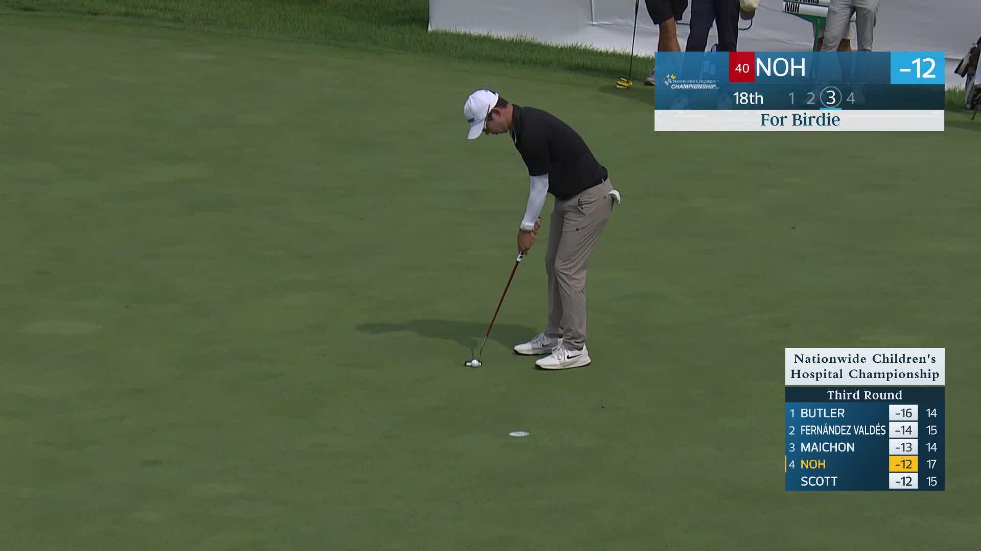 Seung-Yul Noh makes birdie on No. 18 at Nationwide Children's