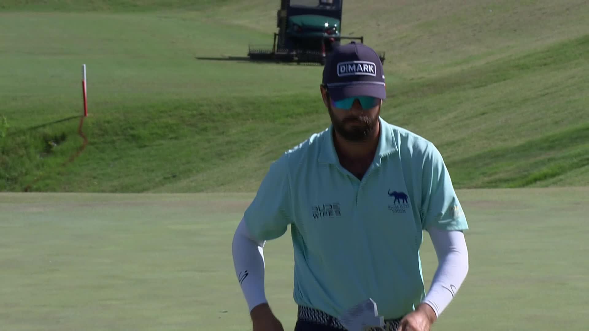 Jay Card III makes birdie on No. 12 at BMW Charity Pro-Am