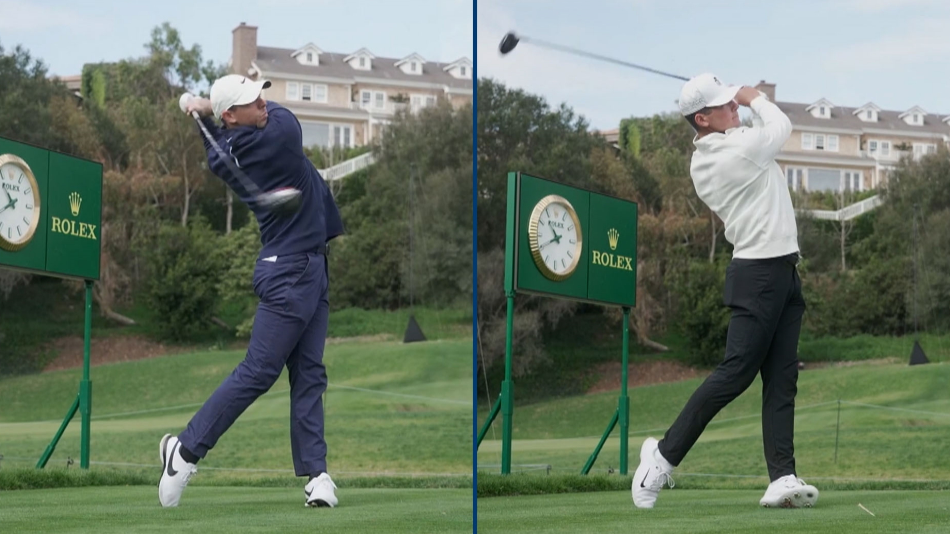 Rory McIlroy plays practice round with Michael Brennan at Genesis