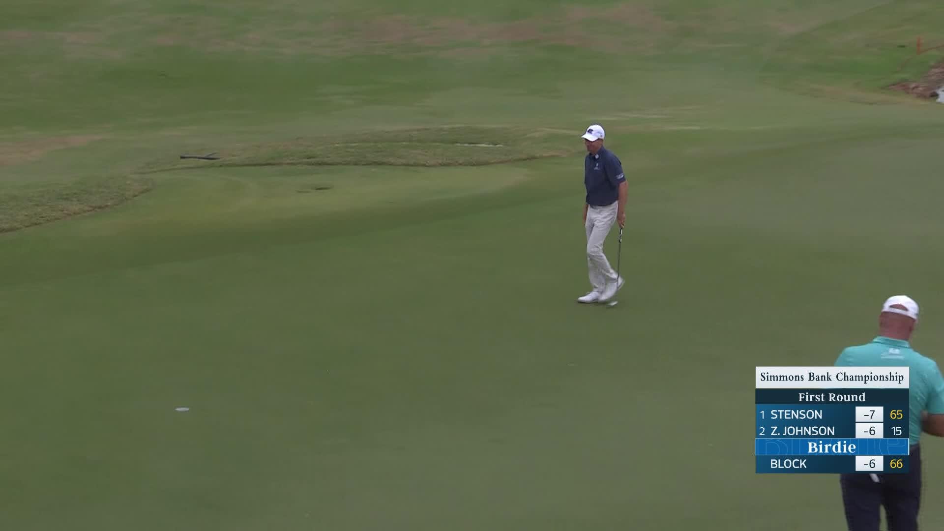 Steven Alker makes birdie on No. 16 at Simmons Bank Championship