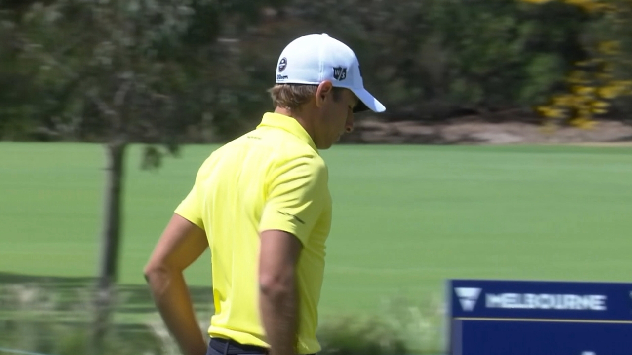 Joakim Lagergren buries 20-foot birdie putt at ISPS Handa