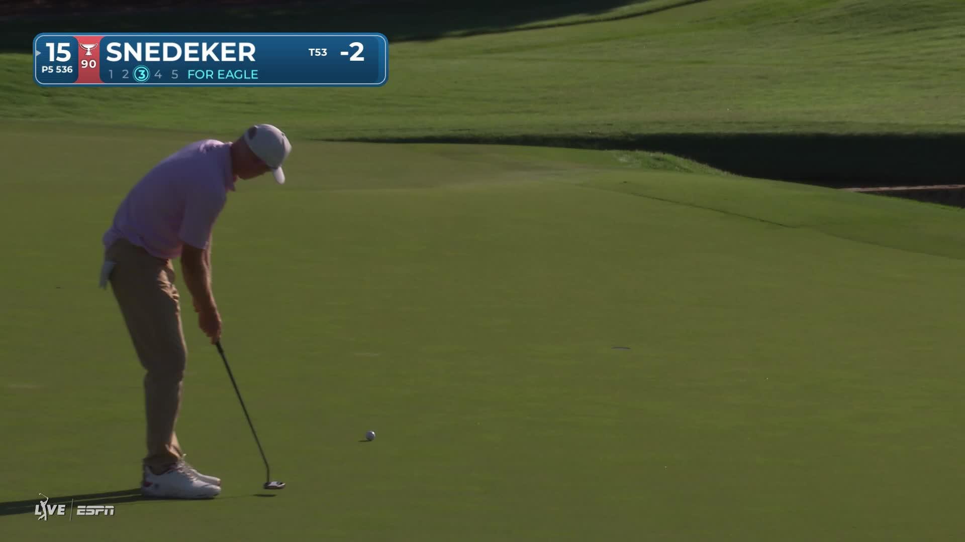 Brandt Snedeker reaches par-5 No. 15 in two, makes birdie at Wyndham