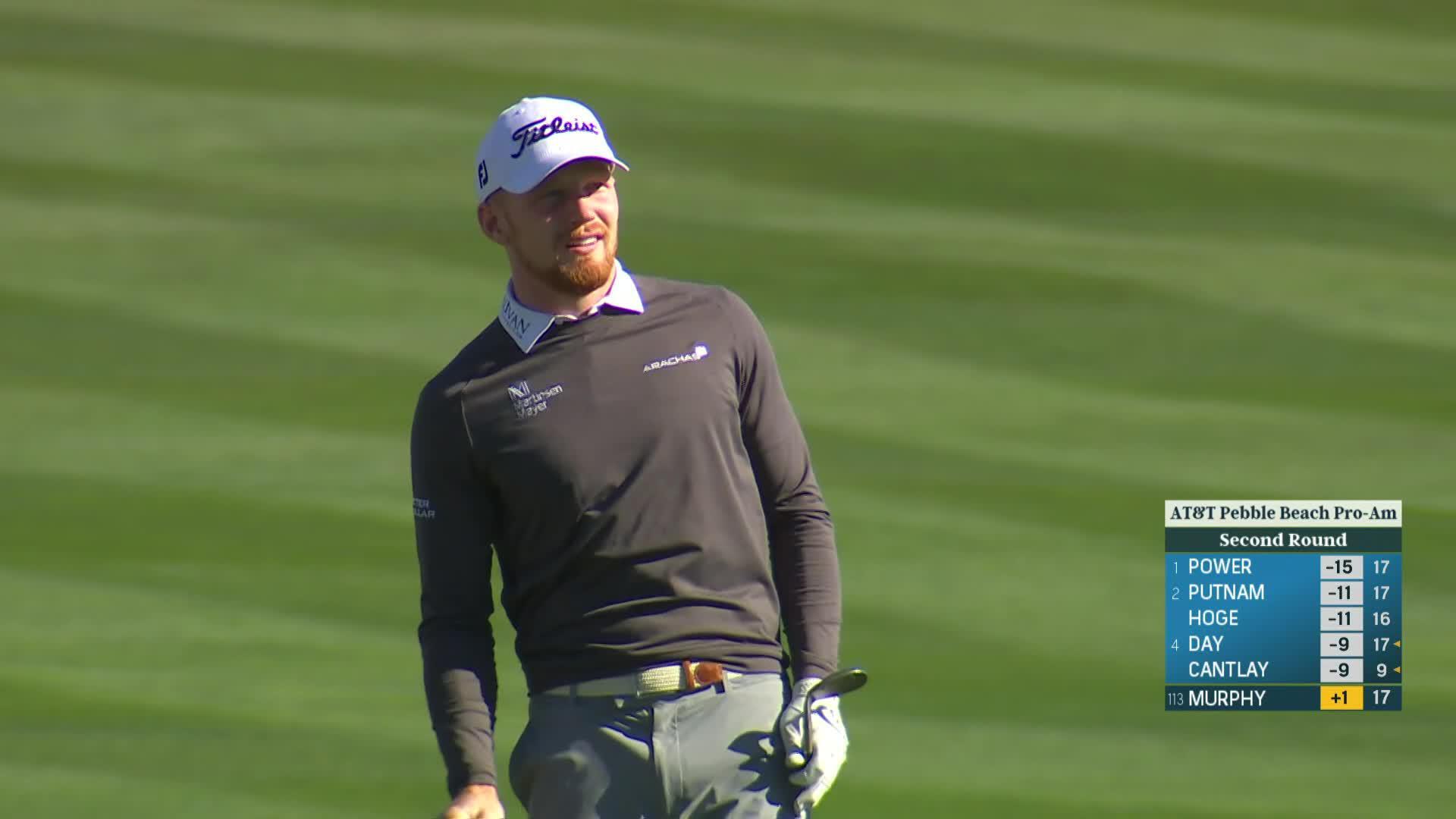 John Murphy makes birdie on No. 18 at AT&T Pebble Beach