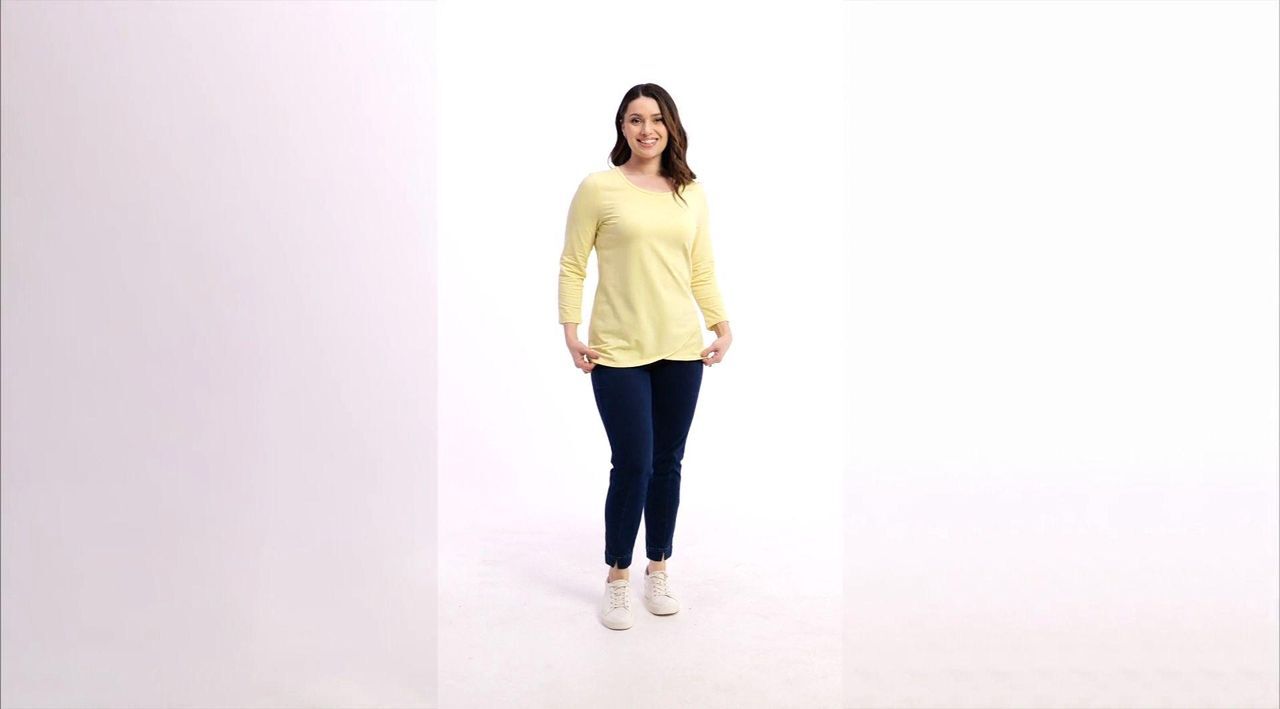 Denim & Co. Perfect Jersey Tunic with Tulip Hem - QVC.com