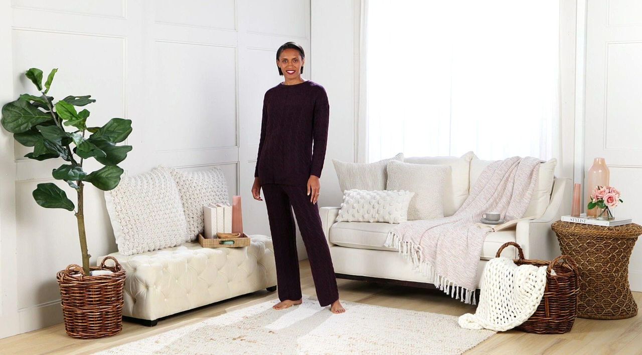 Barefoot Dreams CozyChic Lite Cable Slit Pullover - QVC.com