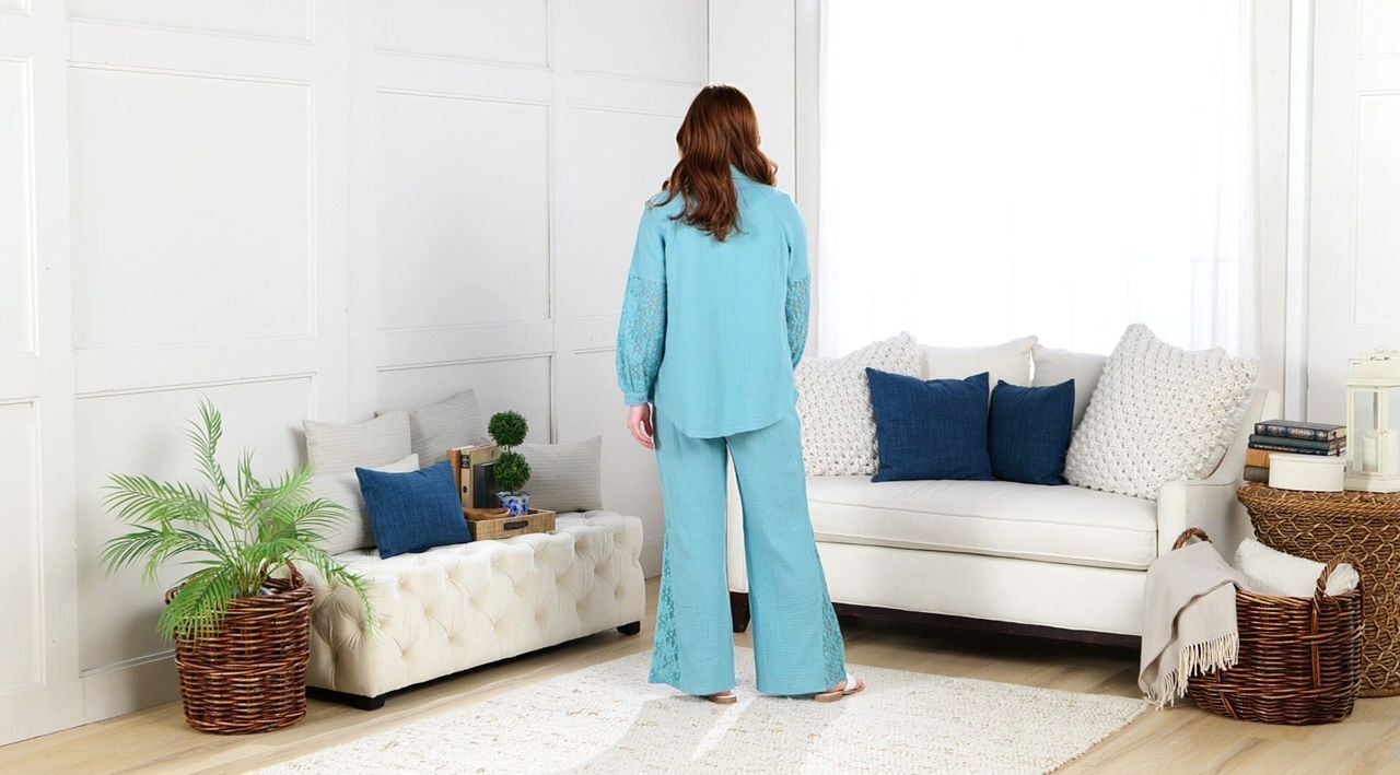 Isaac Mizrahi Live! Bridgehampton Gauze Wide Leg Pants - QVC.com