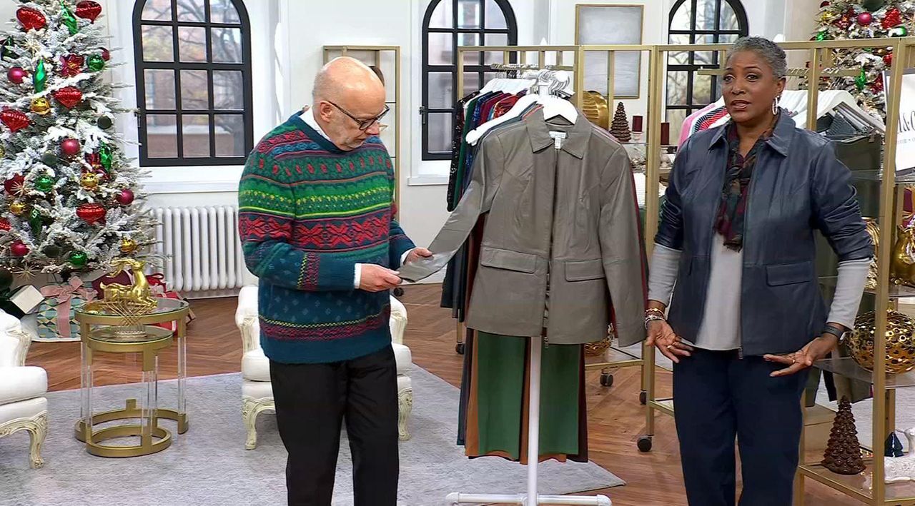 Denim & Co. Lamb Leather Zip Front Jacket with Pockets - QVC.com