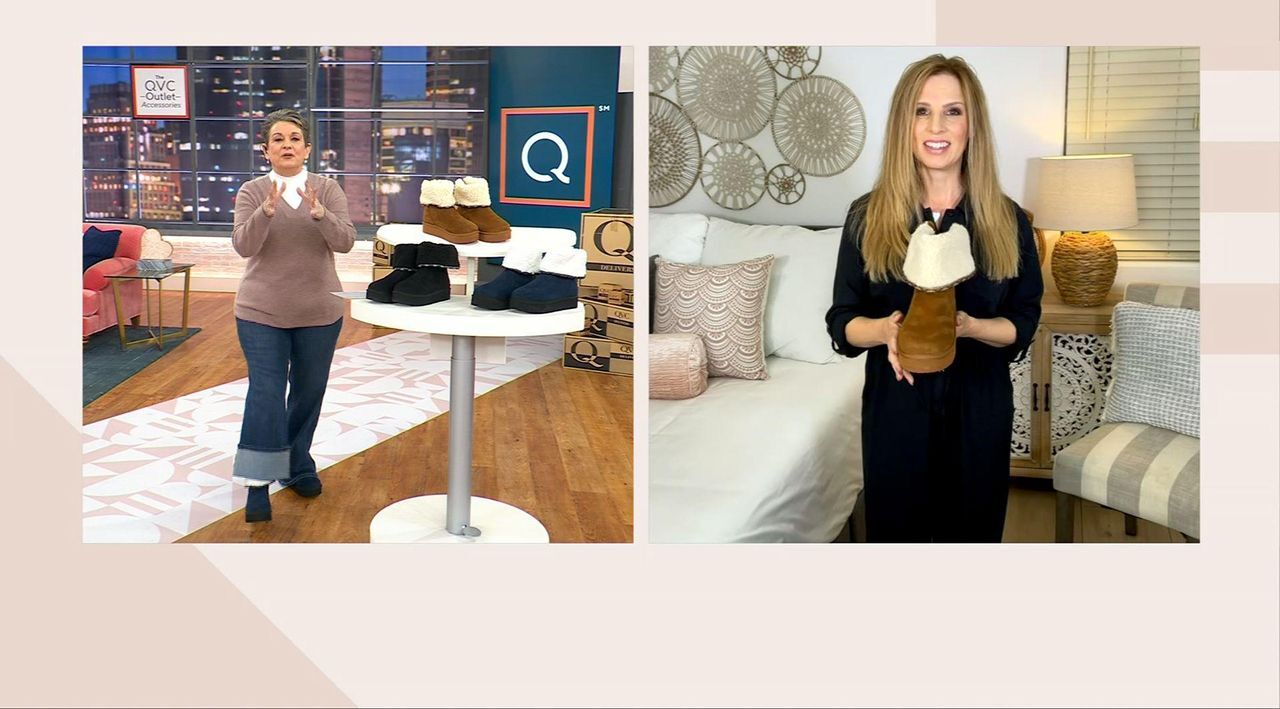 Muk Luks Faux Fur Ankle Boots - Addison - QVC.com