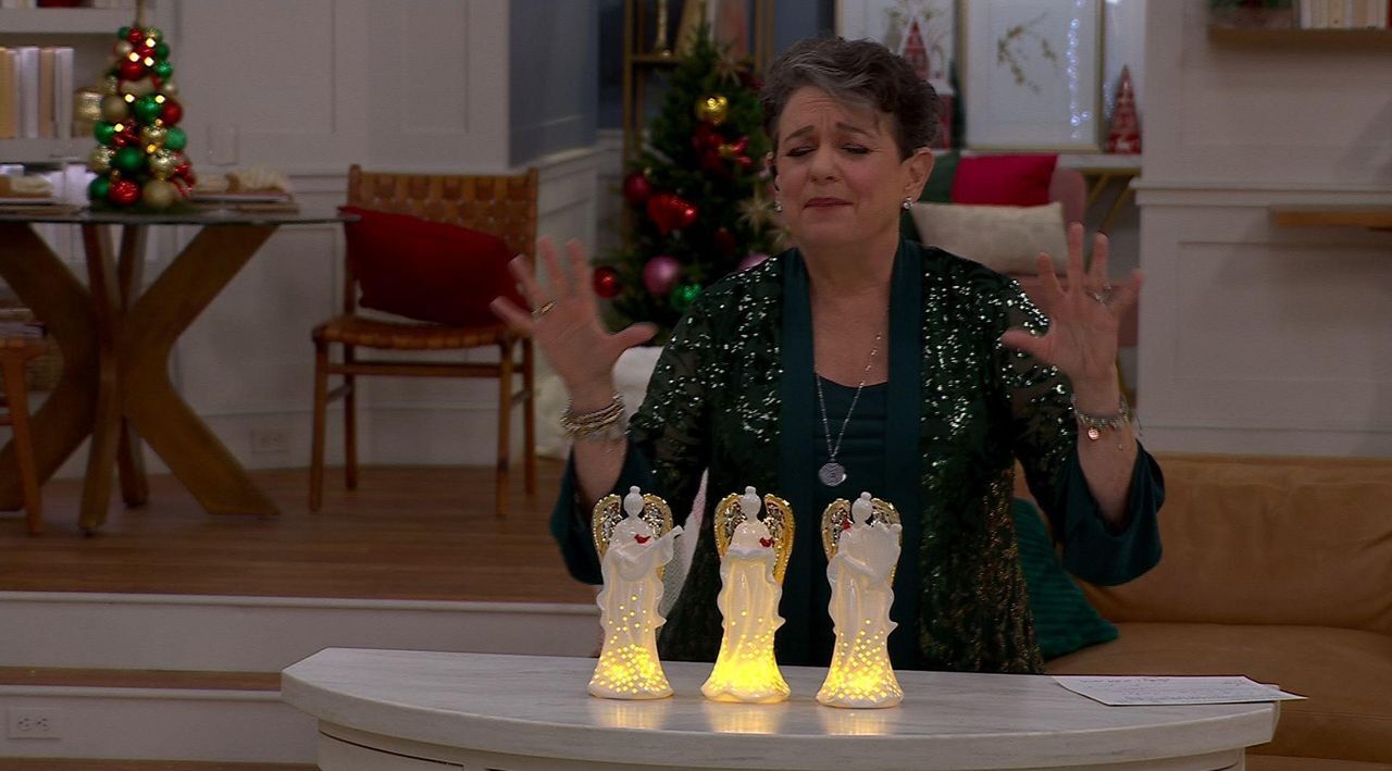 Jane x Home Reflections 3pc Lit Ceramic Cardinal Angel Choir - QVC.com