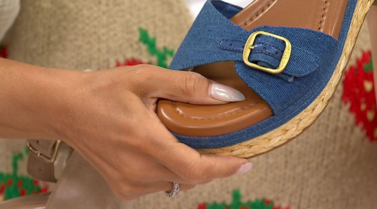 Vince Camuto Adjustable Wedge Sandals - Meterry - QVC.com