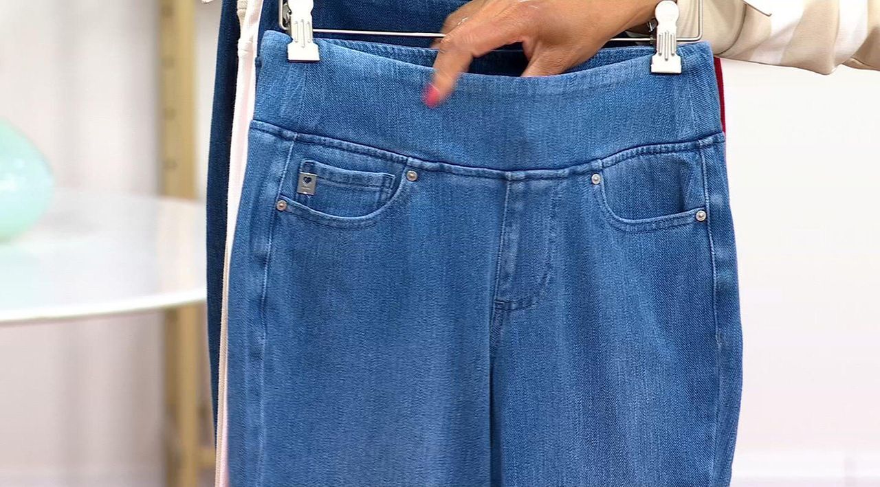 km※プロフ必読（^人^） ☆ブルーガール　blugirl☆サイズ40 Belle by Kim Gravel Regular TripleLuxe Denim Wide Leg Cropped