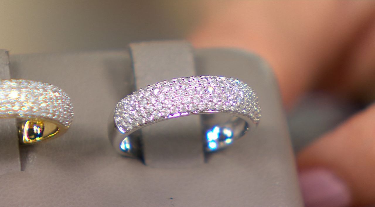 Affinity Diamonds Band Ring, Sterling Silver