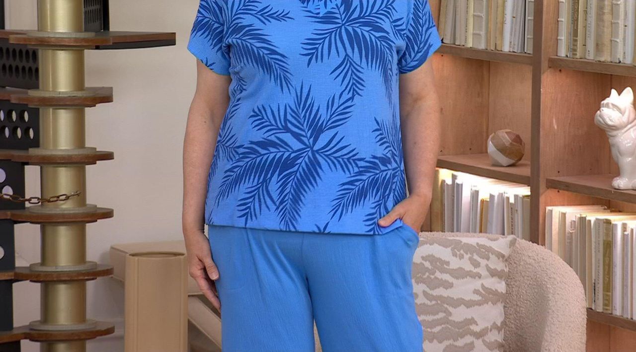 Denim & Co. Beach Knit Gauze Dolman Sleeve V-Neck Top - QVC.com