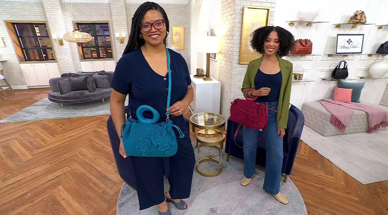Patricia Nash Carlina Butterfly Crochet Satchel w/ Crossbody - QVC.com