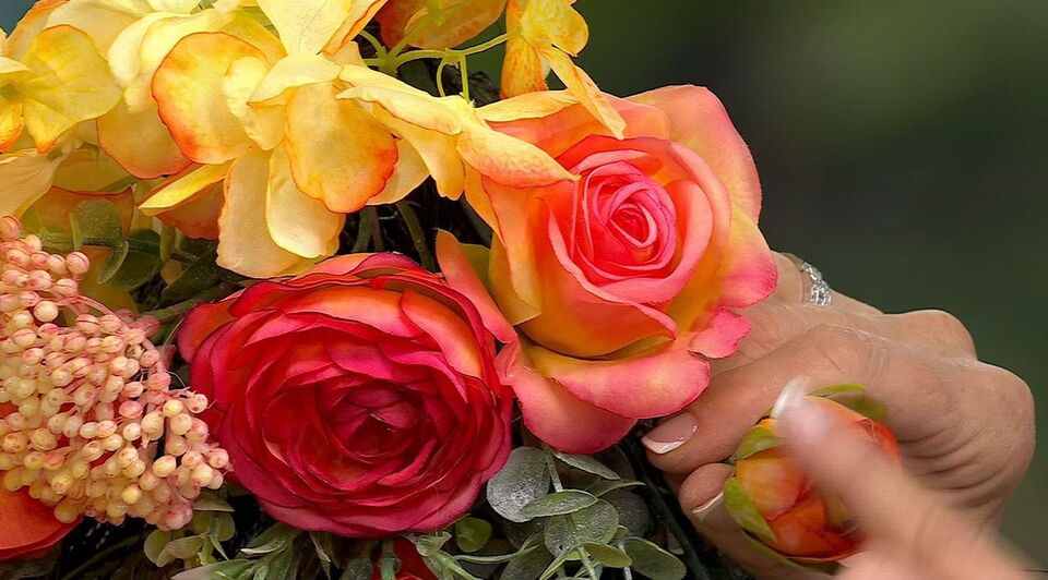 Rose, Ranunculus & Hydrangea Greenery by Valerie - QVC.com