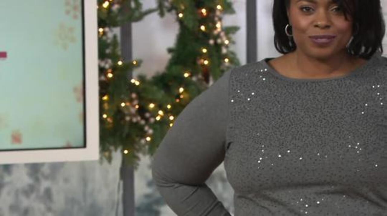 qvc sequin tops