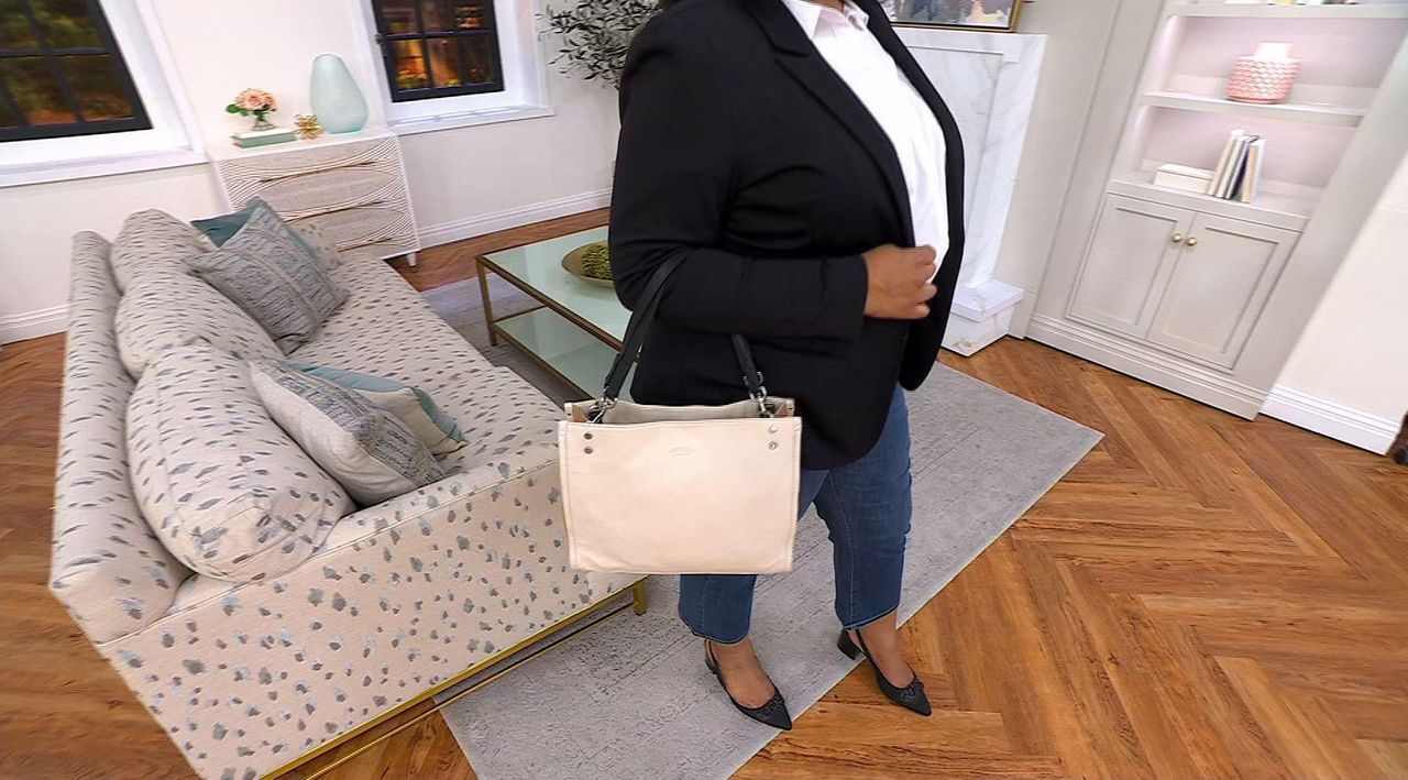 American Leather Co. Lenox Triple Entry Leather Satchel