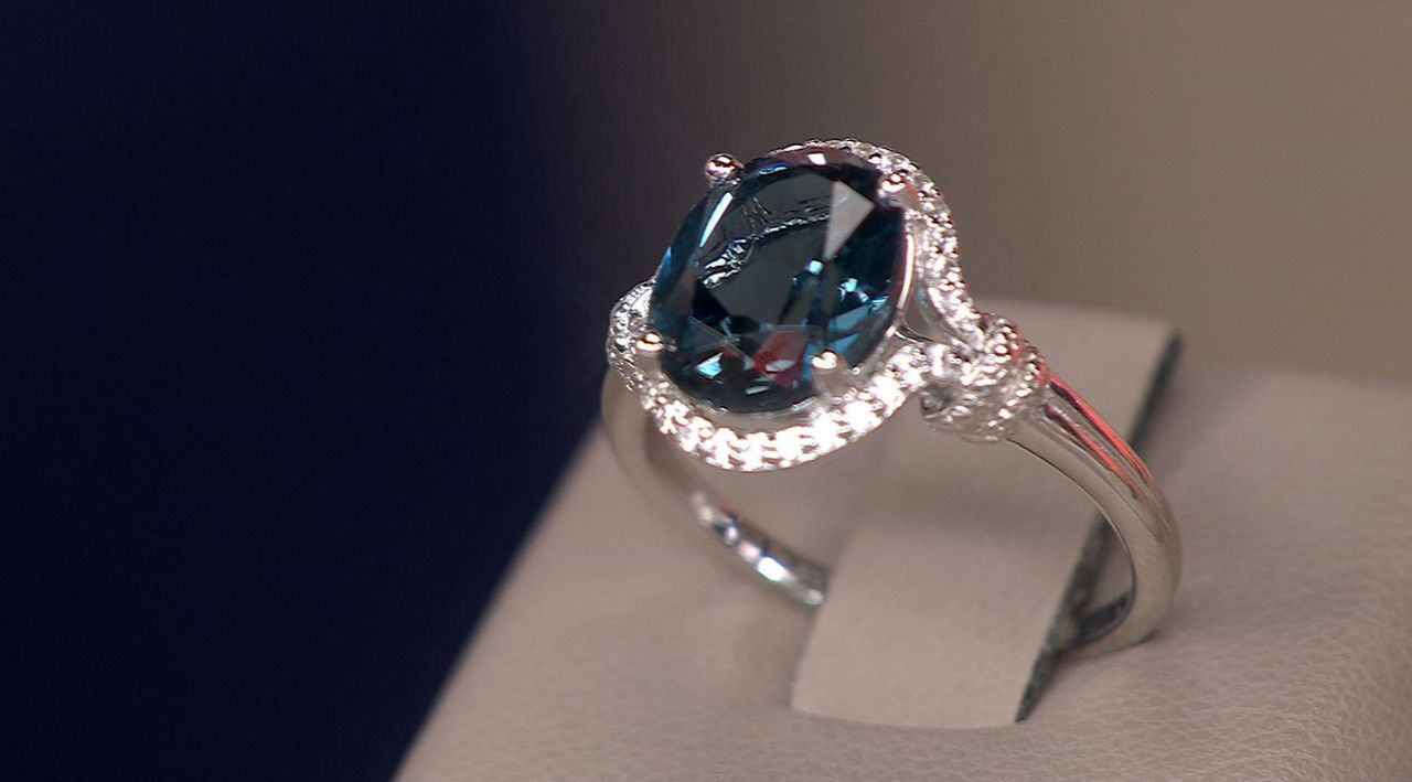 Affinity Gems Oval London Blue Topaz Ring, Sterling Silver