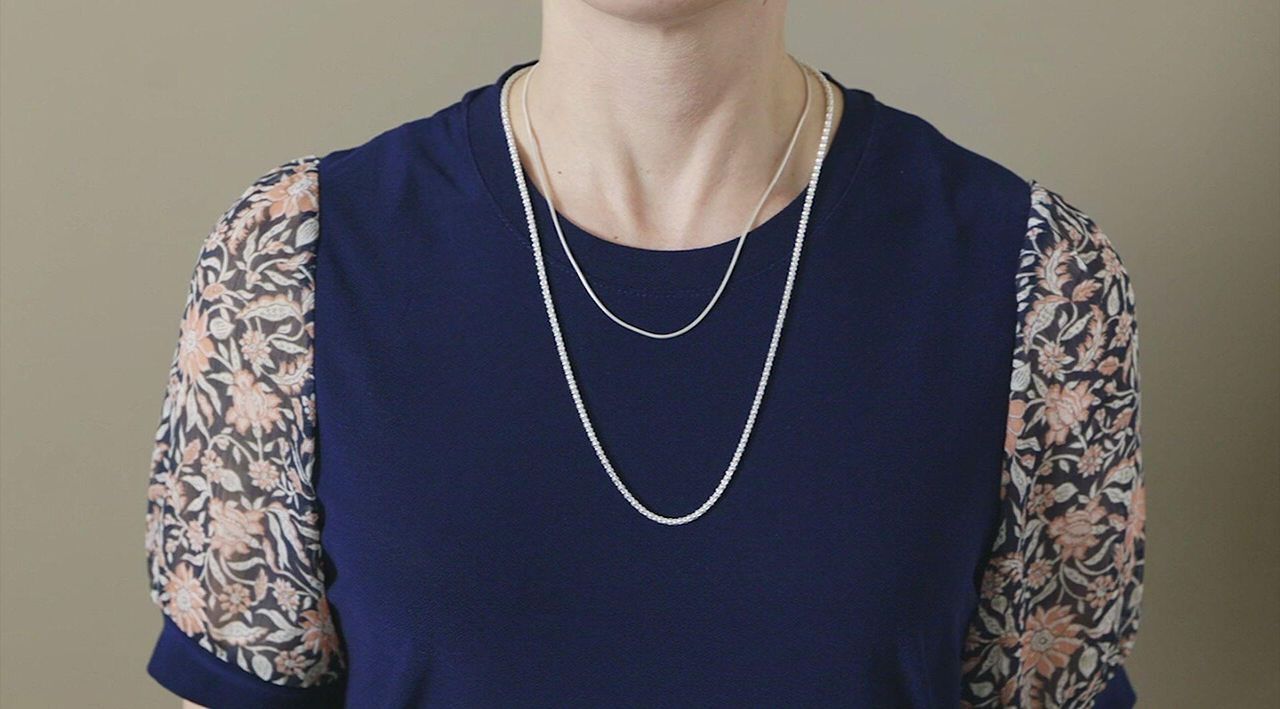 UltraFine 950 Silver Interchangeable 4 Chain Necklace, 29.7g UltraFine 950 Silver Interchangeable 4 Chain Necklace, 29.7g