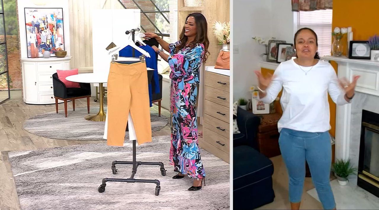 Women with Control Prime Stretch Denim Petite Crop Trousers - QVC UK