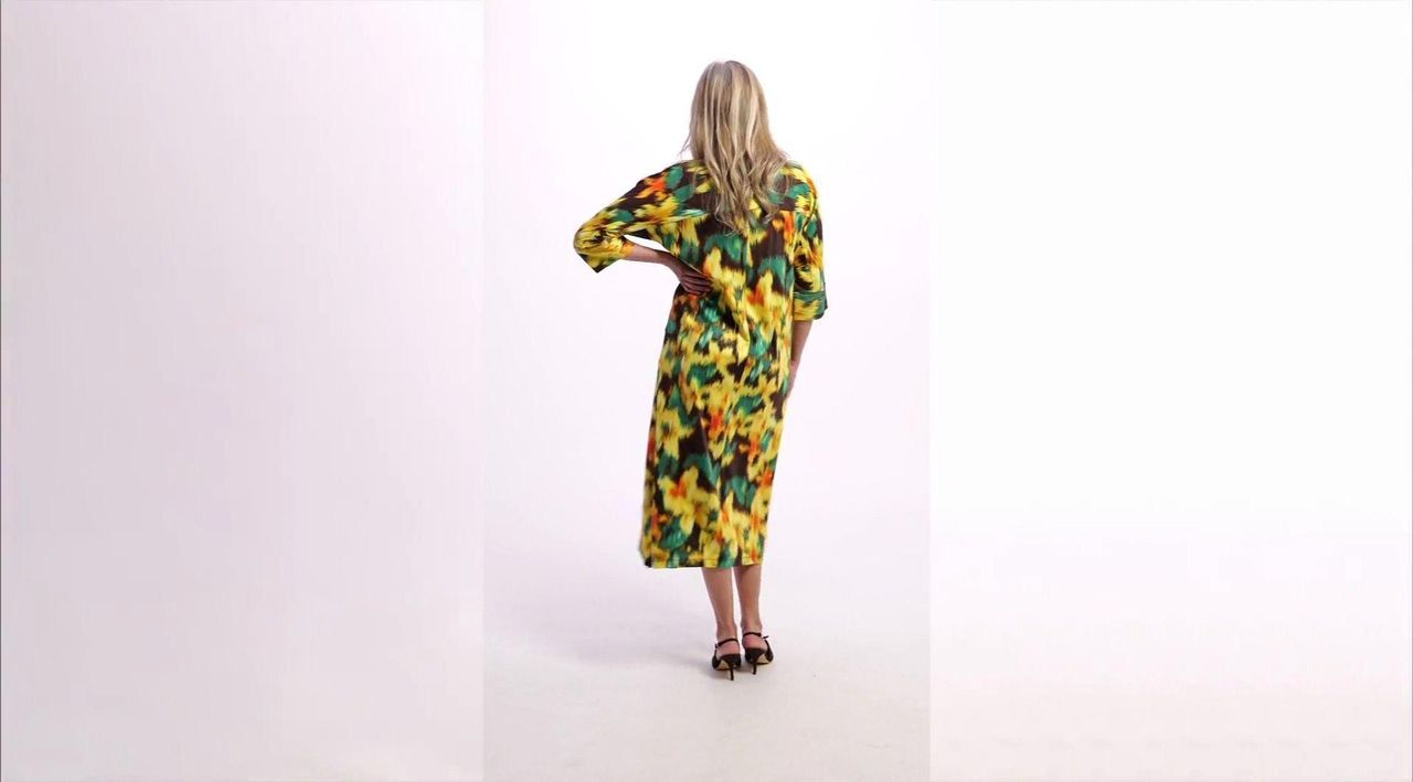 Carla Rockmore Collection Jersey Knit Cinched Waist Midi Dress - QVC.com