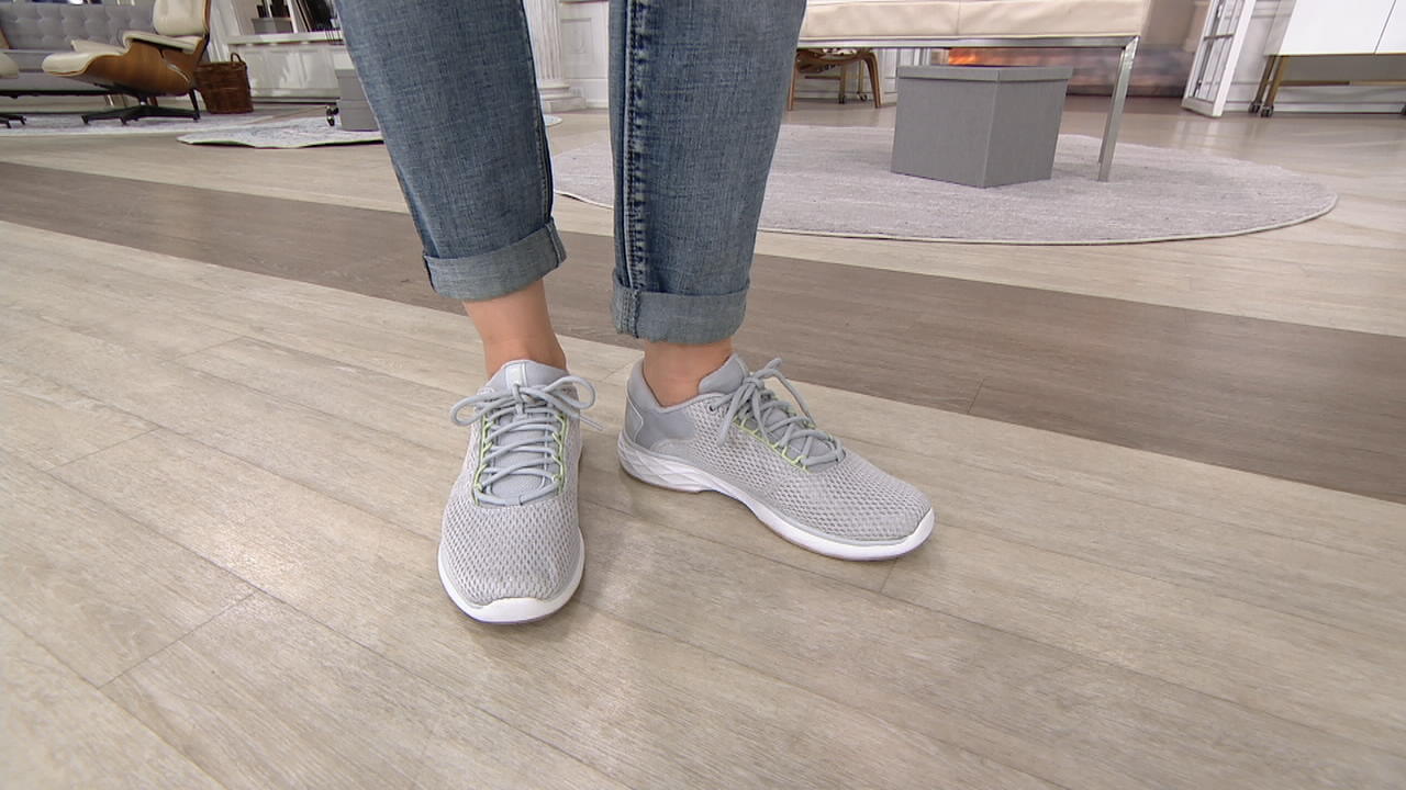 Ryka Knit Lace-Up Sneakers - Leia - QVC.com
