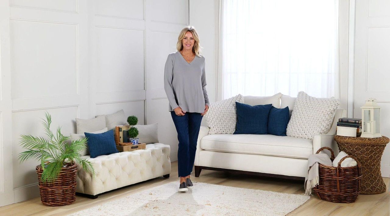 Denim & Co. Essentials Heavenly Jersey 2-Pack Swing Top