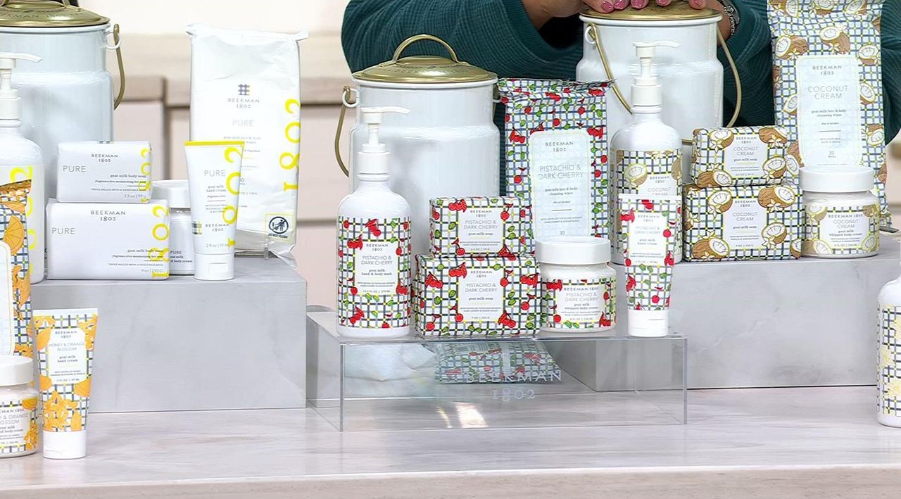 ※４袋※【新品未開封】ロイヤルハーブ　アメニティセット Beekman 1802 Goat Milk 6pc Bath & Body Gift Set w/ Milk Pail - QVC.com