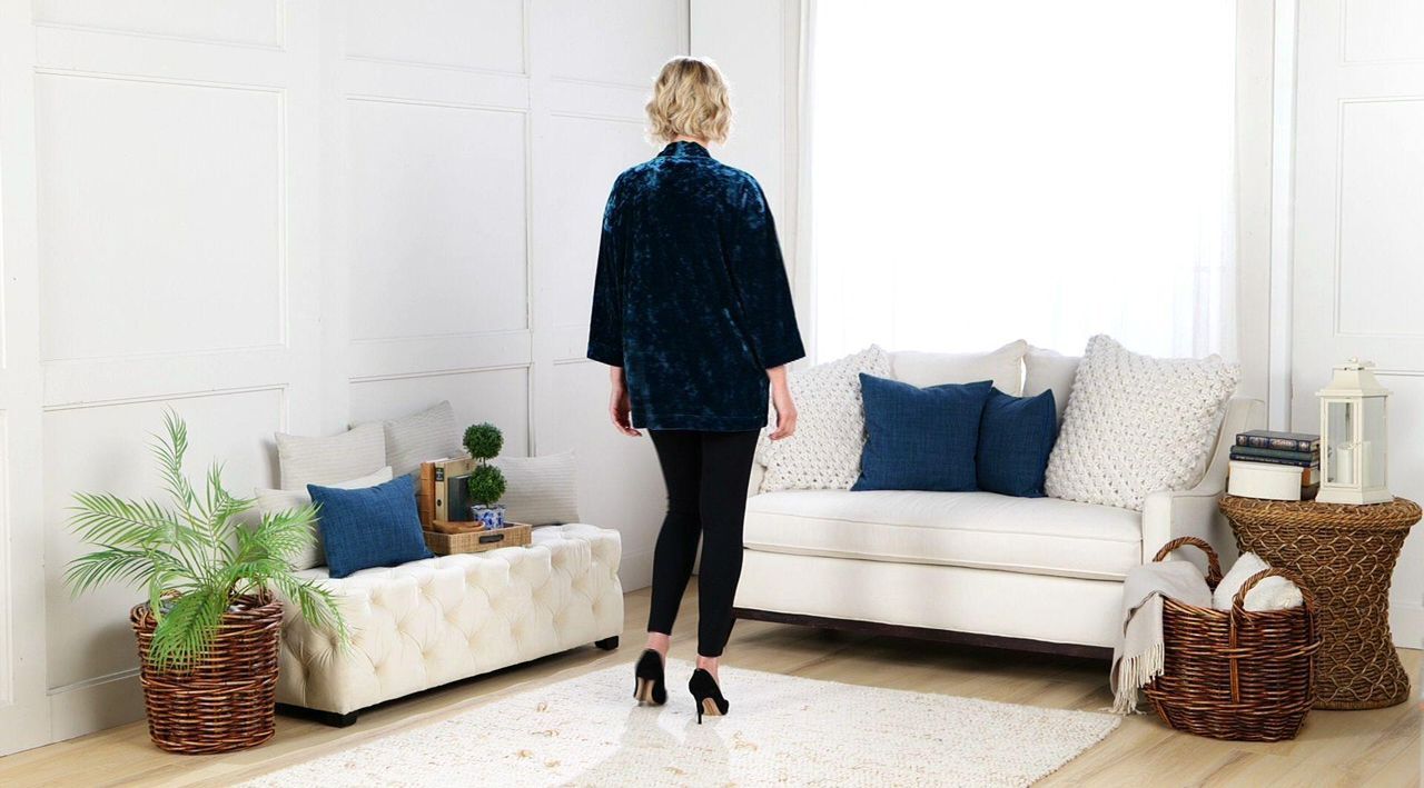 Belle Boho by Kim Gravel Crushed Velvet Topper - QVC.com