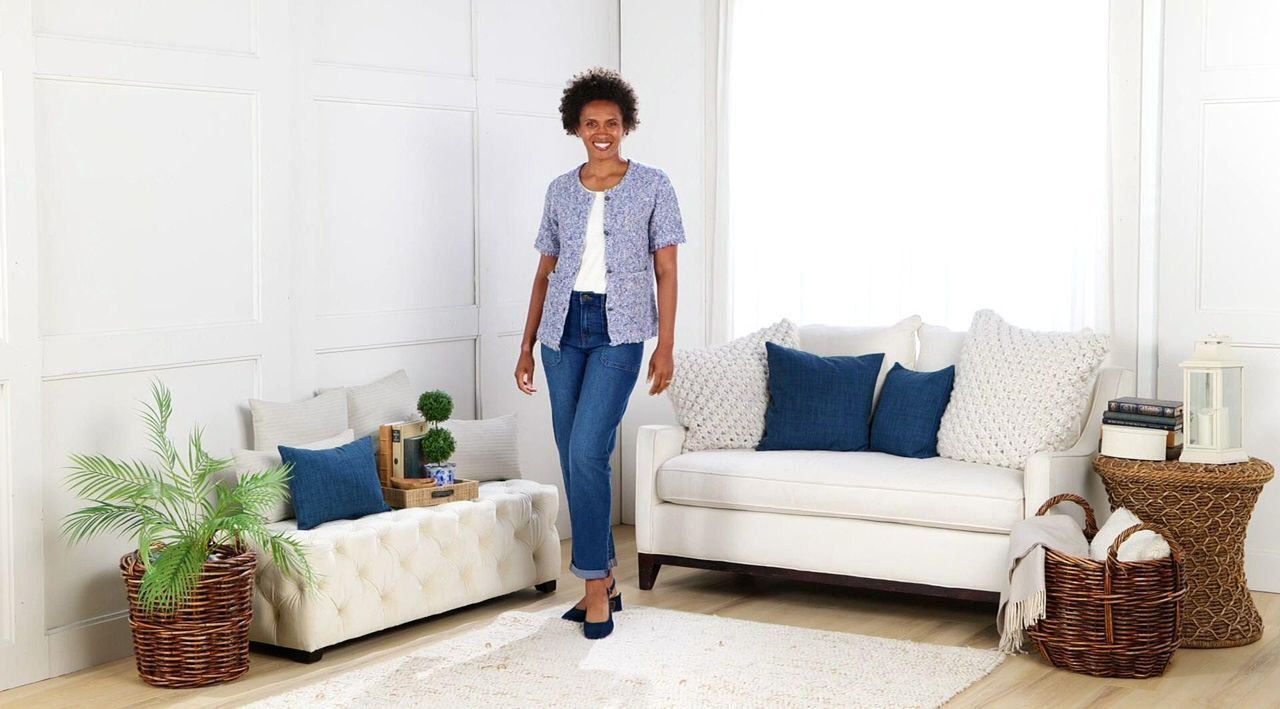 Denim & Co. Signature Short-Sleeve Sweater Lady Jacket - QVC.com