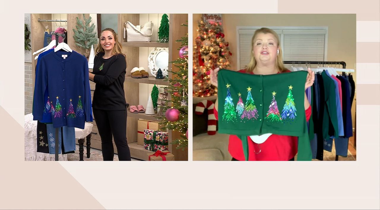 Qvc christmas clearance sweaters