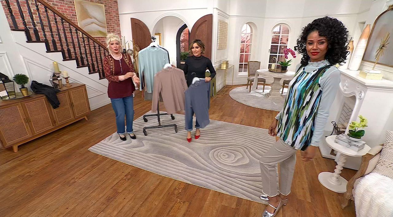 LOGO Layers by Lori Goldstein Sheer Mesh Mock Neck Top with
