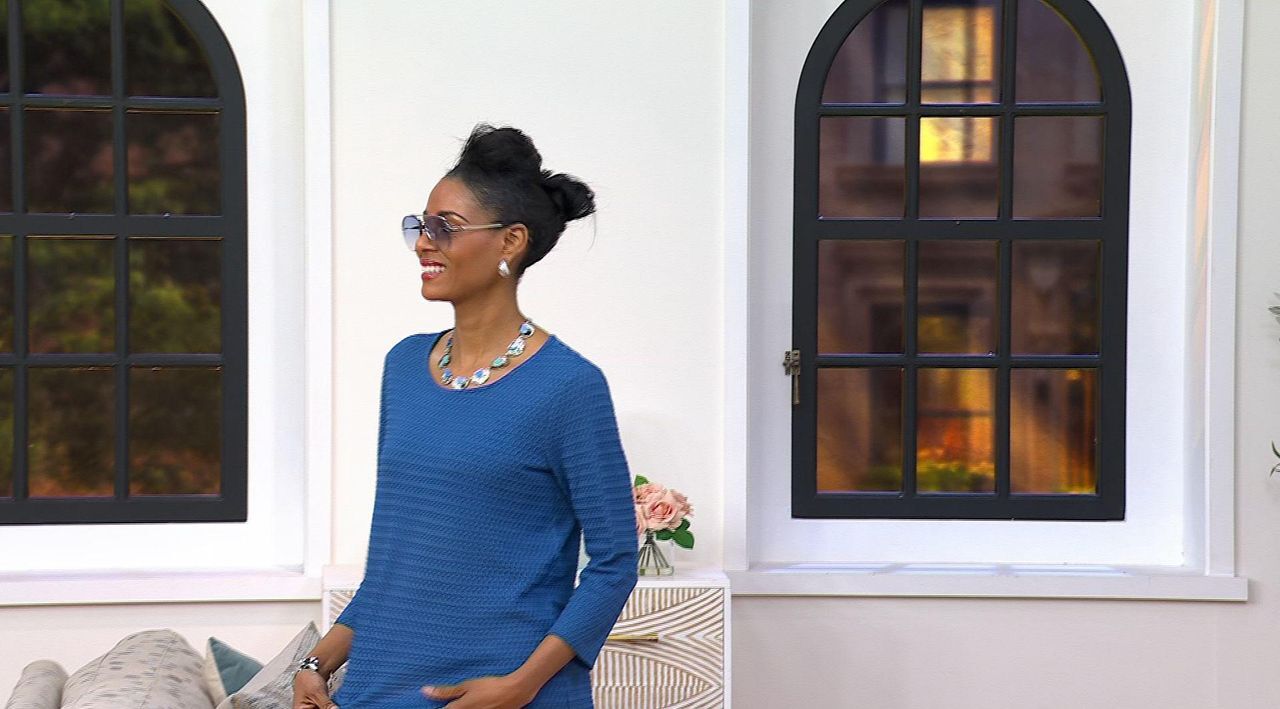 Susan Graver Novelty Knit Scoop Neck Top with 3/4 Sleeves - QVC.com