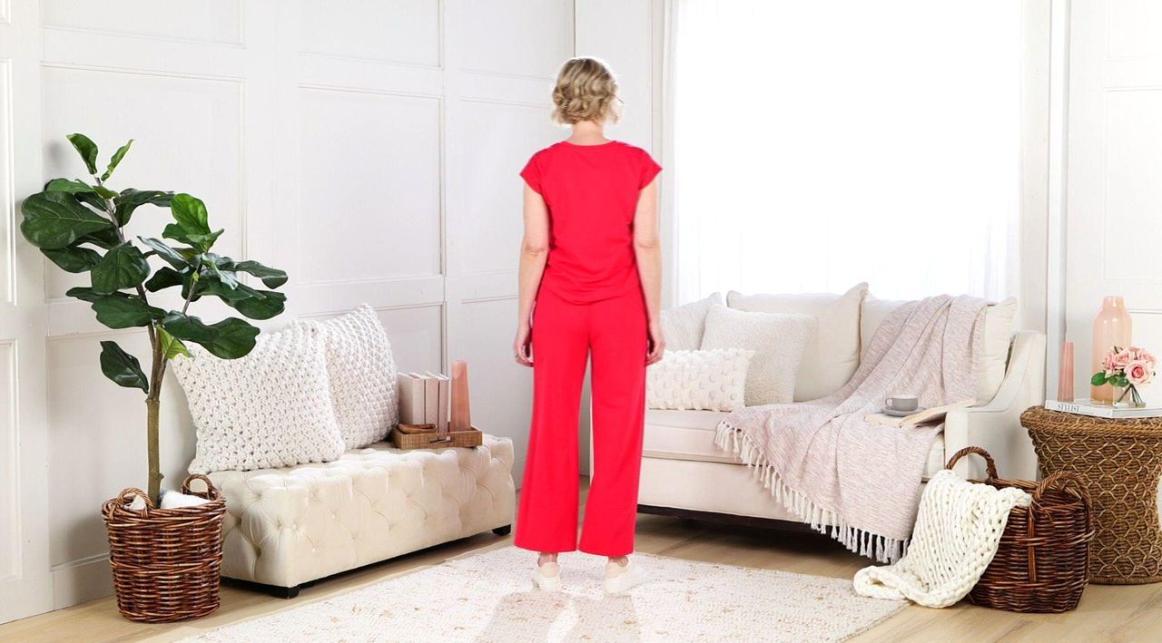 AnyBody Tall Cozy Knit Ankle Pants with Embroidery - QVC.com