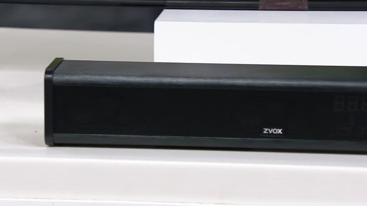 Zvox accuvoice soundbar with 6 shops level audiology