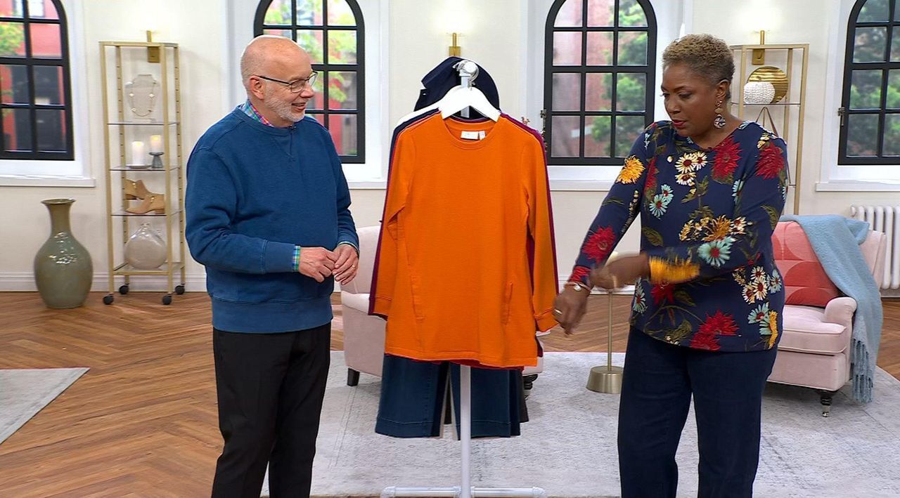 Denim & Co. Active Crew Neck Long Sleeve Tunic - QVC.com Denim & Co. Active Crew Neck Long Sleeve Tunic - QVC.com
