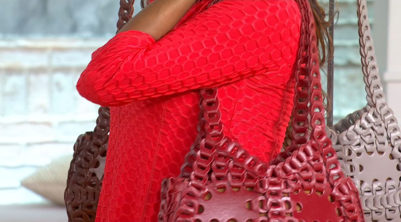Patricia Nash Pisticci Chain Link Leather Shoulder Bag Patricia Nash  Leather Vilette Chainlink Shoulder Bag Red