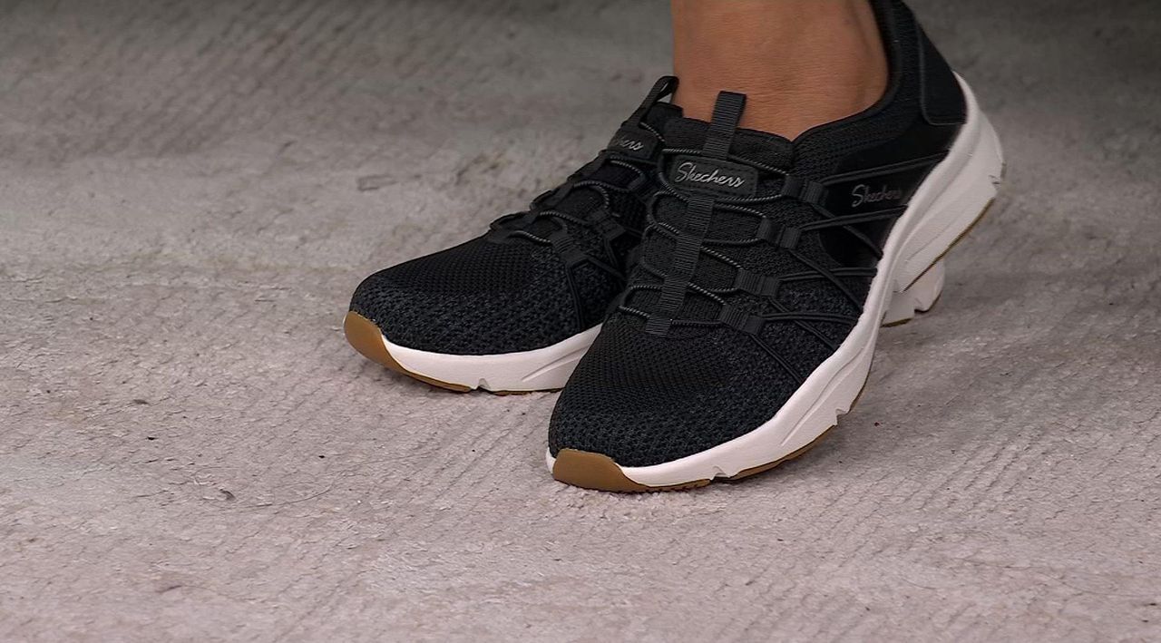 Skechers Relaxed Fit Bungee Lace Slip-Ons -Active Sequoia - QVC.com